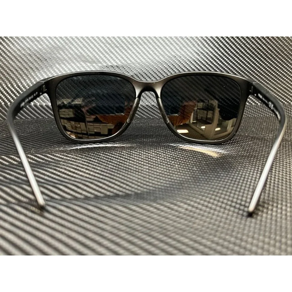 Prada Black Rubber Polarized Men Sunglasses
